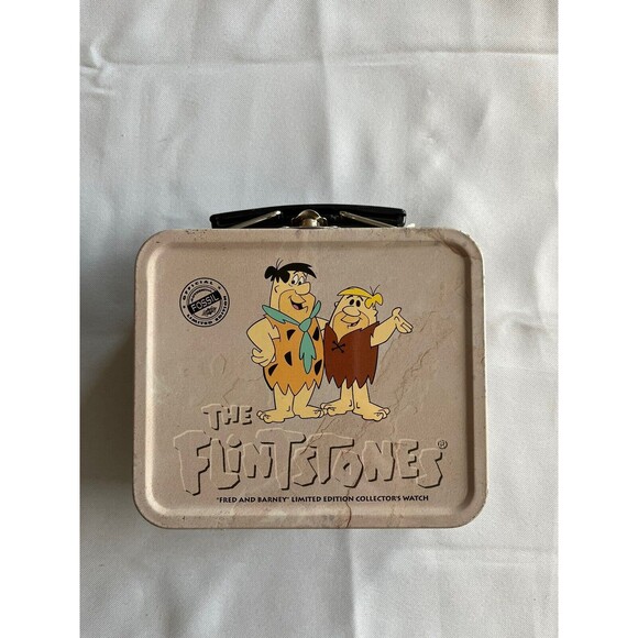The Flintstones Fossil Watch 1993 Vintage With Tin And Barney Pin - Picture 8 of 15